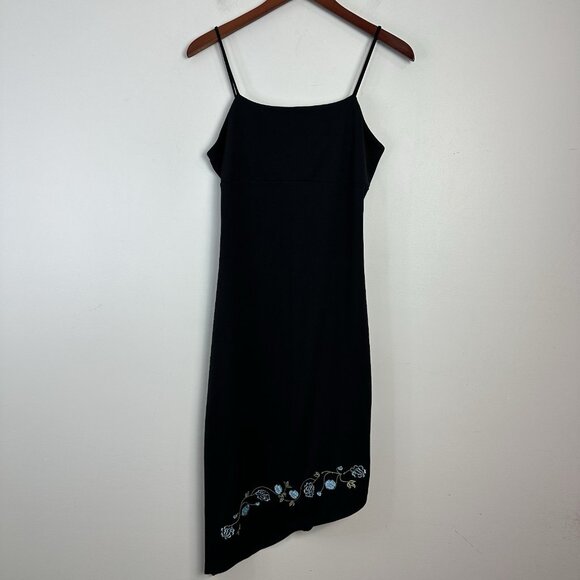 VTG 90s Y2k Evolution Babydoll Dress S Embroidered Fairy Whimsigoth Asymmetrical - Picture 1 of 7